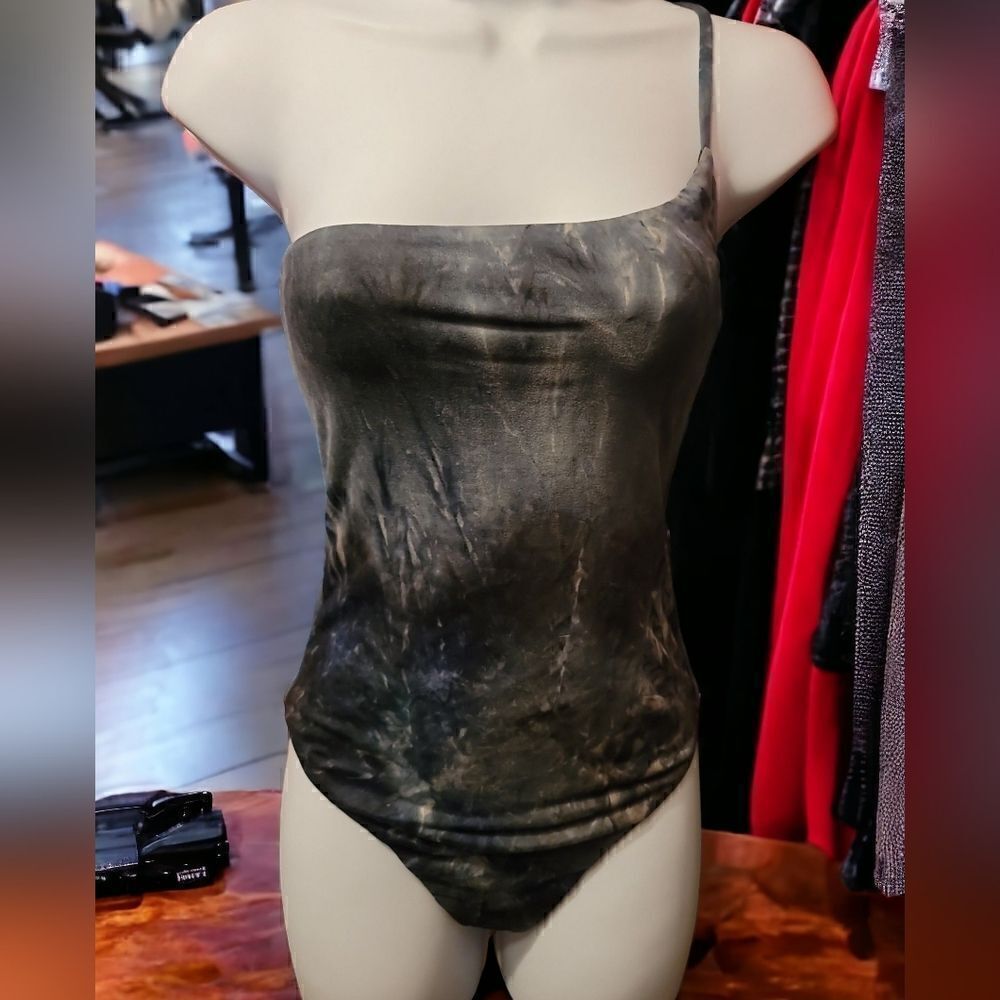 Lovers and Friends Bodysuit in Black Tie Dye Size Small